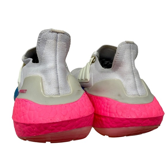 Adidas Ultraboost 22 Running Shoes White Blue Pink GV8830 Women's Size 9 - Picture 7 of 15